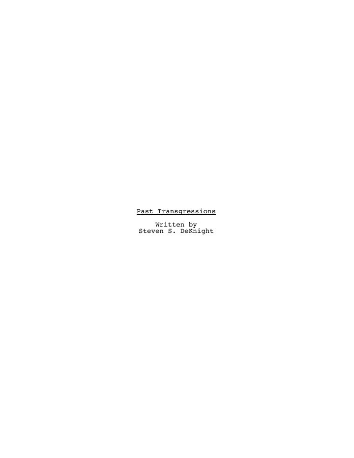 Spartacus: 201: Past Transgressions screenplay first page