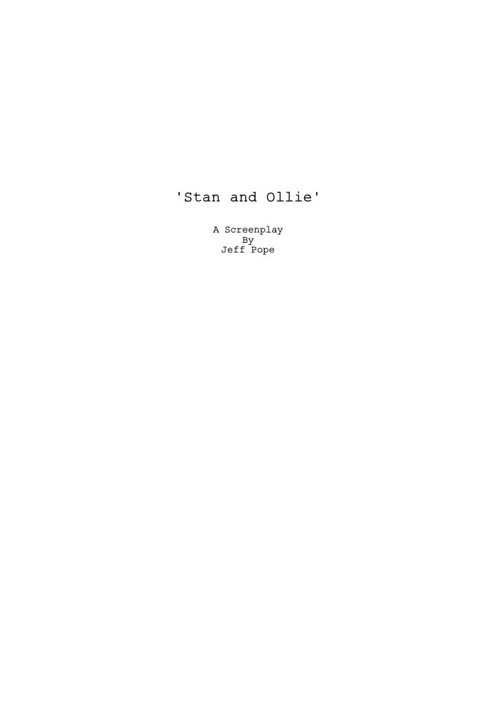 Stan & Ollie screenplay first page