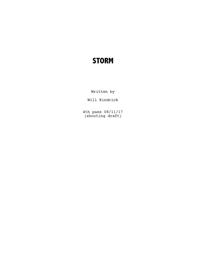 Storm screenplay first page