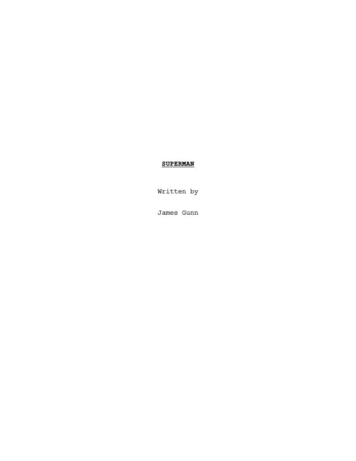 Superman screenplay first page
