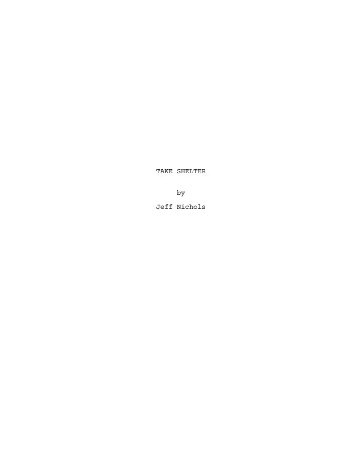 Take Shelter screenplay first page