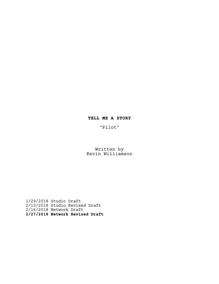 Tell Me a Story: 101: Chapter 1: Hope screenplay first page
