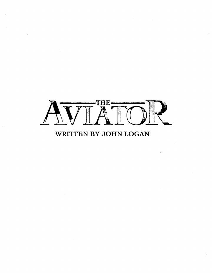 The Aviator screenplay first page