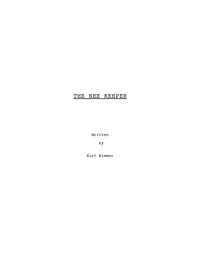 The Beekeeper screenplay first page