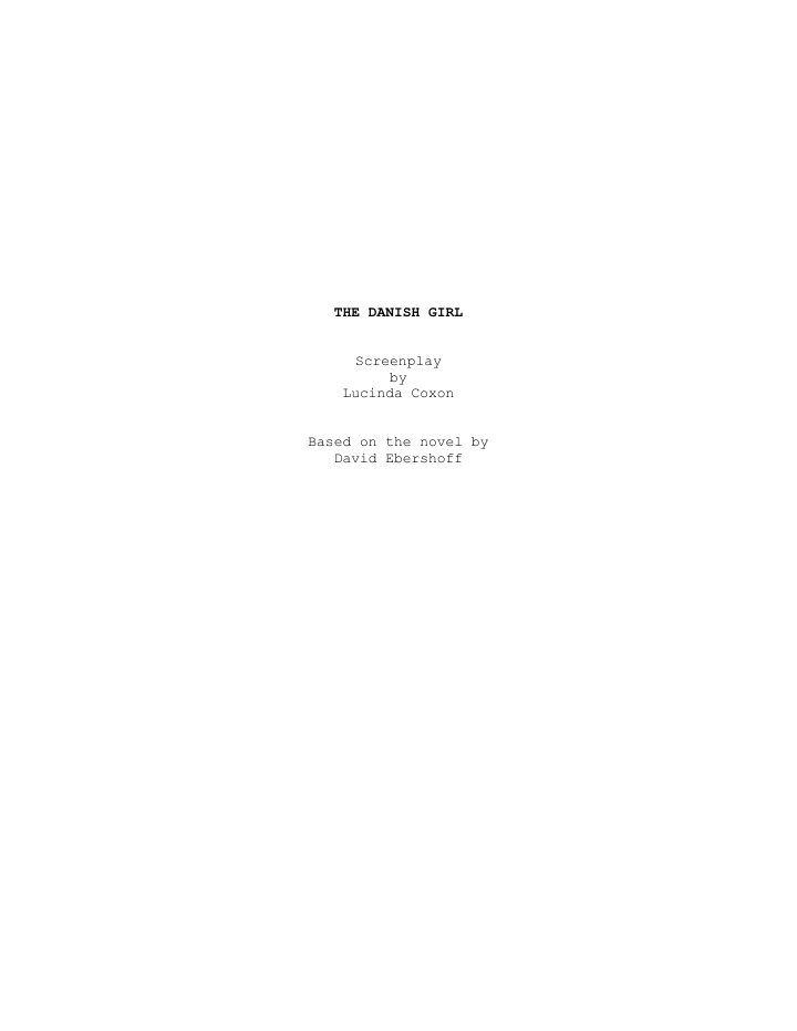 The Danish Girl screenplay first page