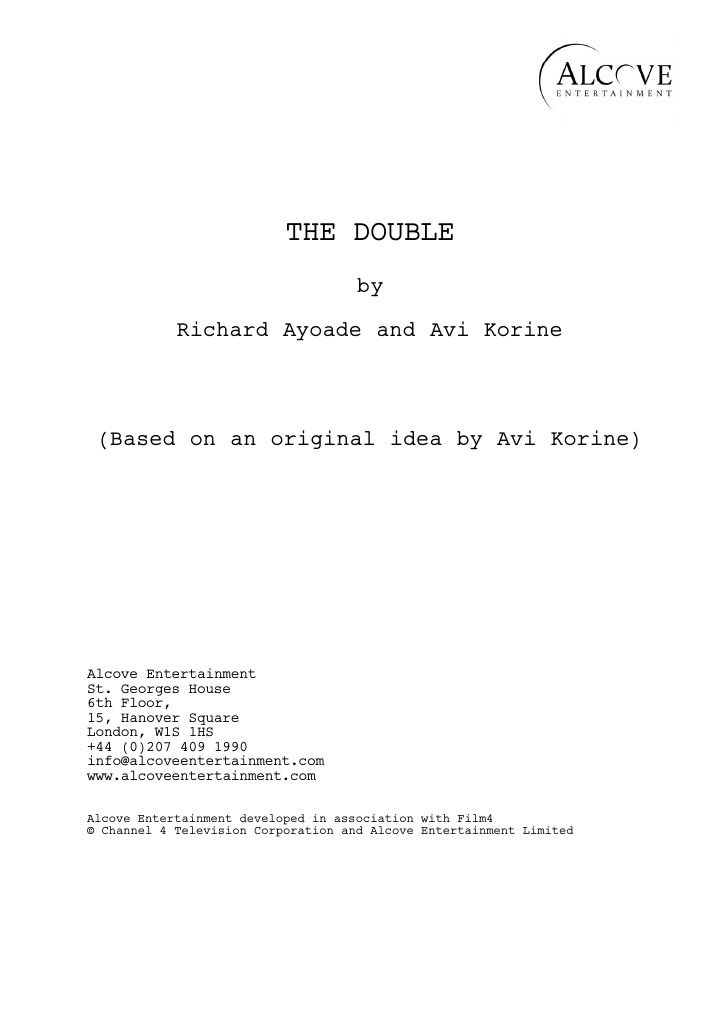 The Double screenplay first page