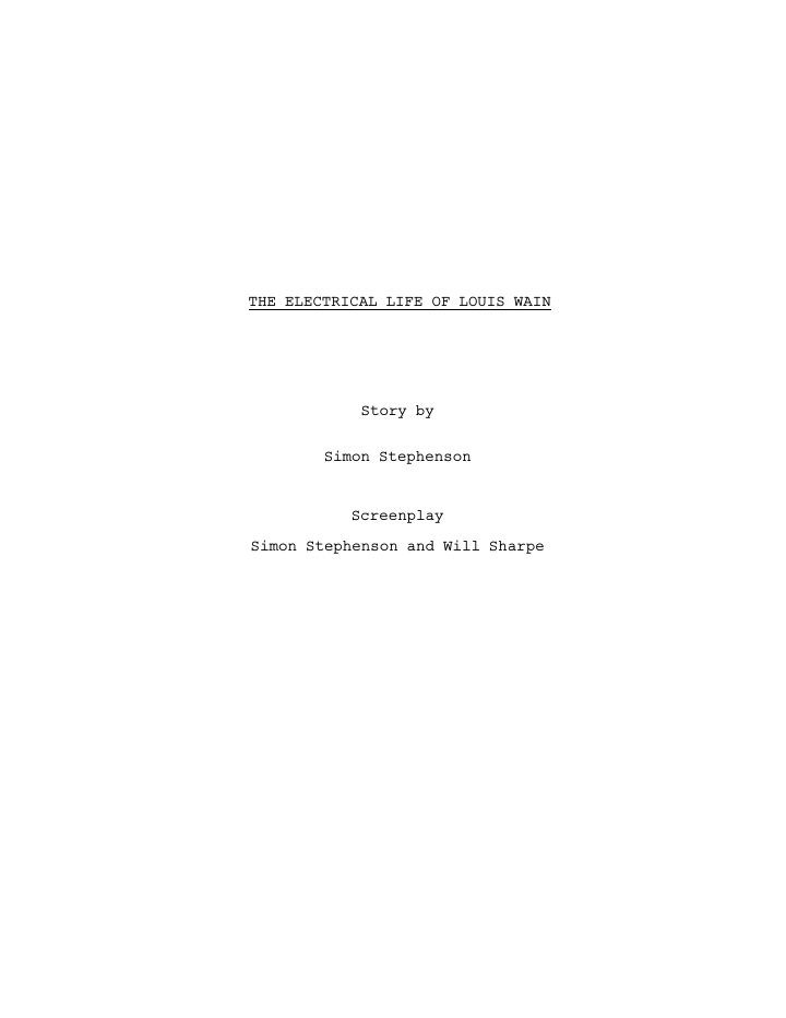 The Electrical Life of Louis Wain screenplay first page