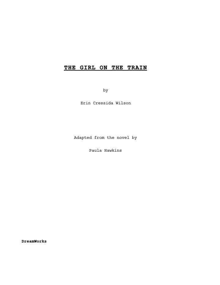 The Girl on the Train screenplay first page