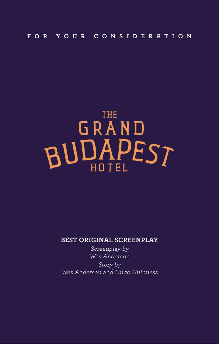 The Grand Budapest Hotel (2014) screenplay PDF first page