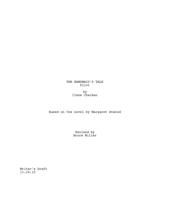 The Handmaid's Tale: 101: Offred screenplay first page