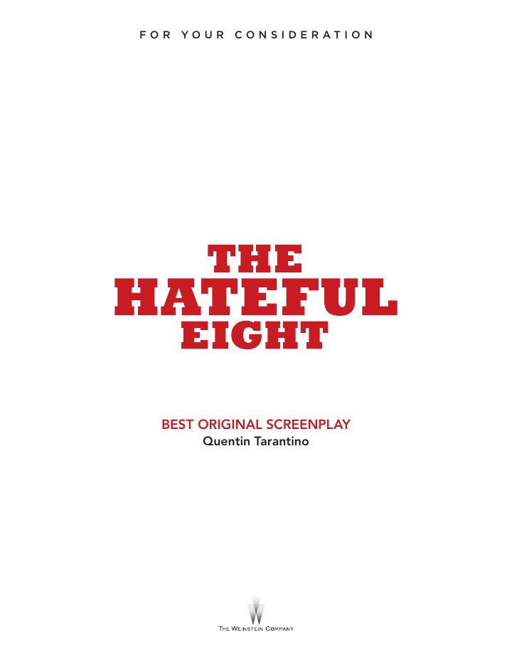 The Hateful Eight screenplay first page