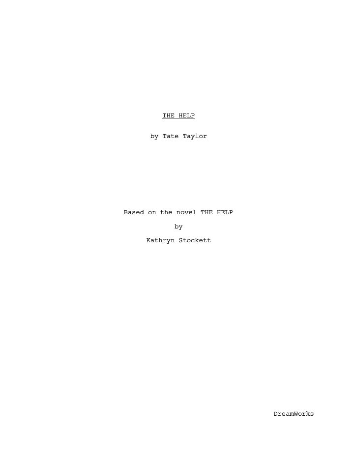 The Help screenplay first page