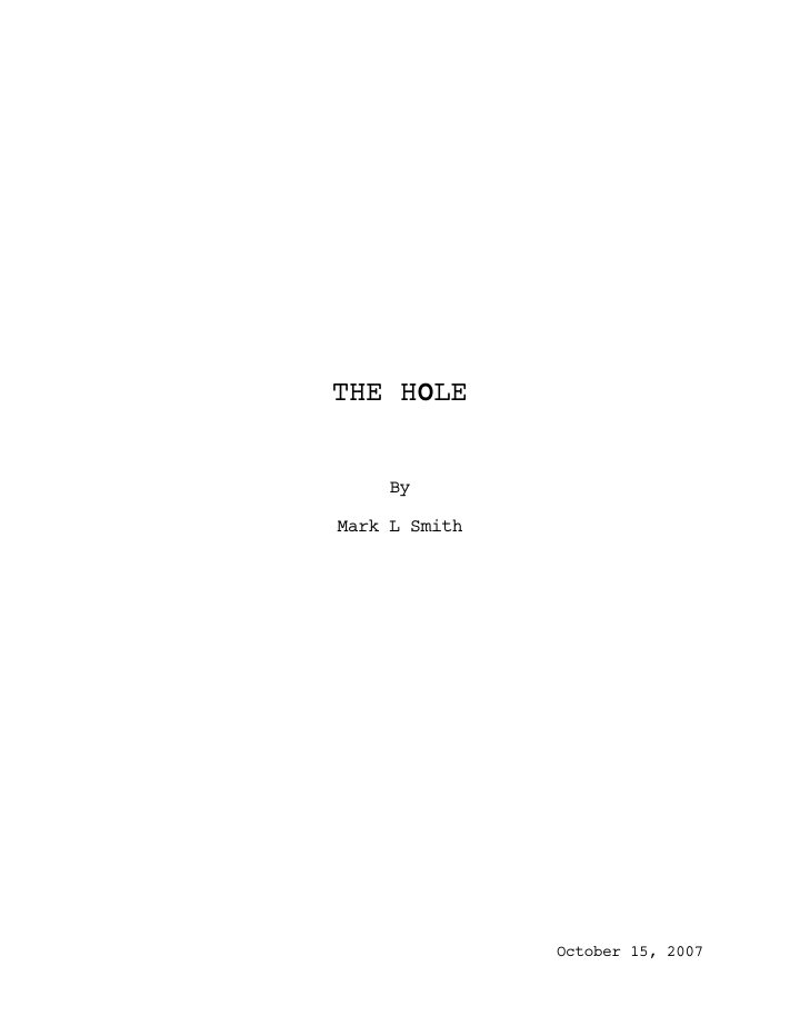 The Hole screenplay first page