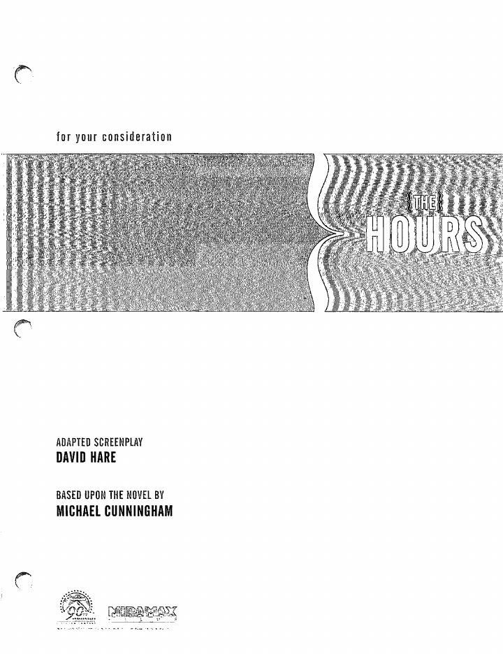 The Hours screenplay first page