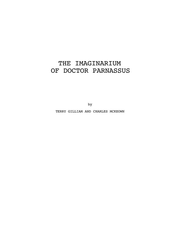 The Imaginarium of Doctor Parnassus screenplay first page