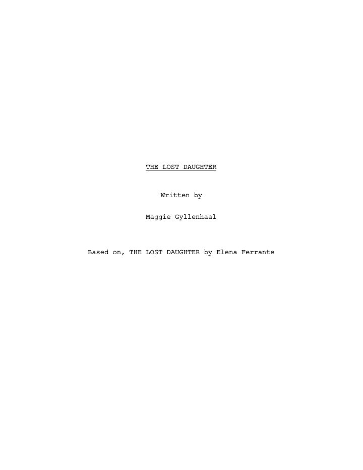 The Lost Daughter screenplay first page