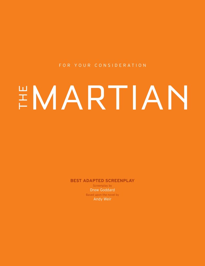 The Martian screenplay first page