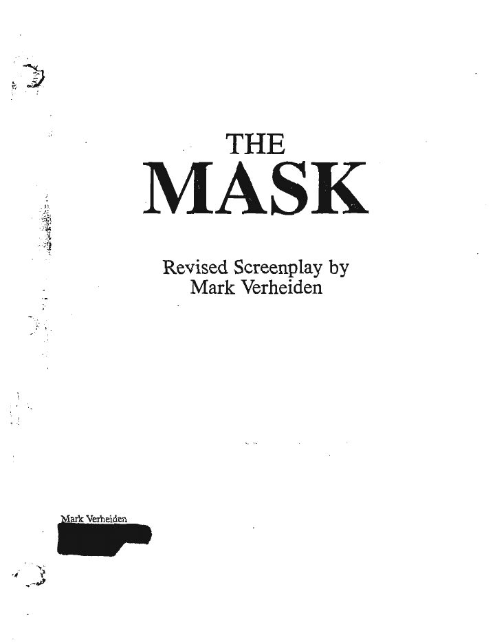 The Mask screenplay first page