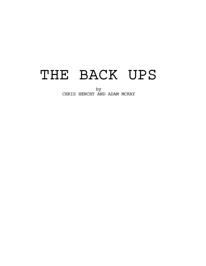 The Other Guys screenplay first page