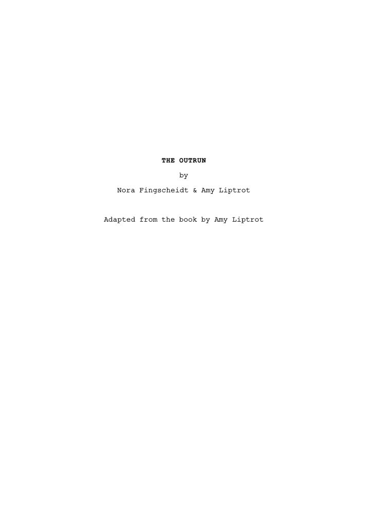 The Outrun screenplay first page