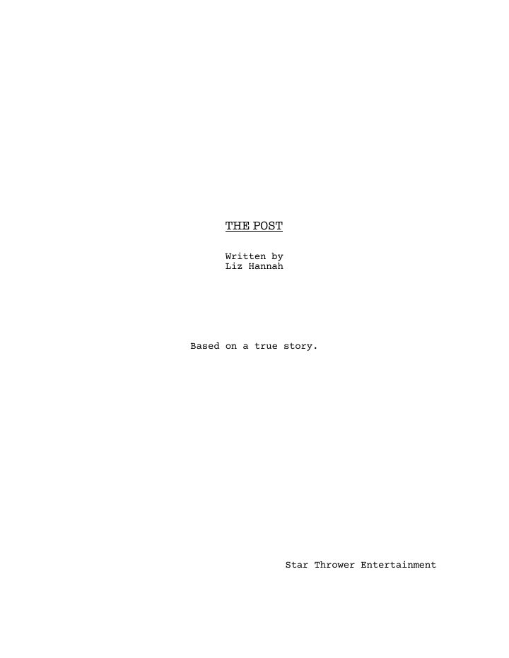 The Post screenplay first page