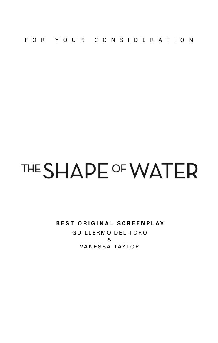 The Shape of Water screenplay first page