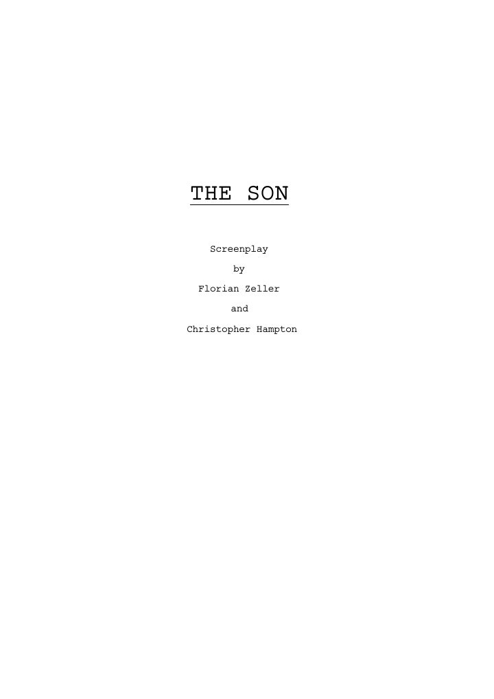 The Son screenplay first page
