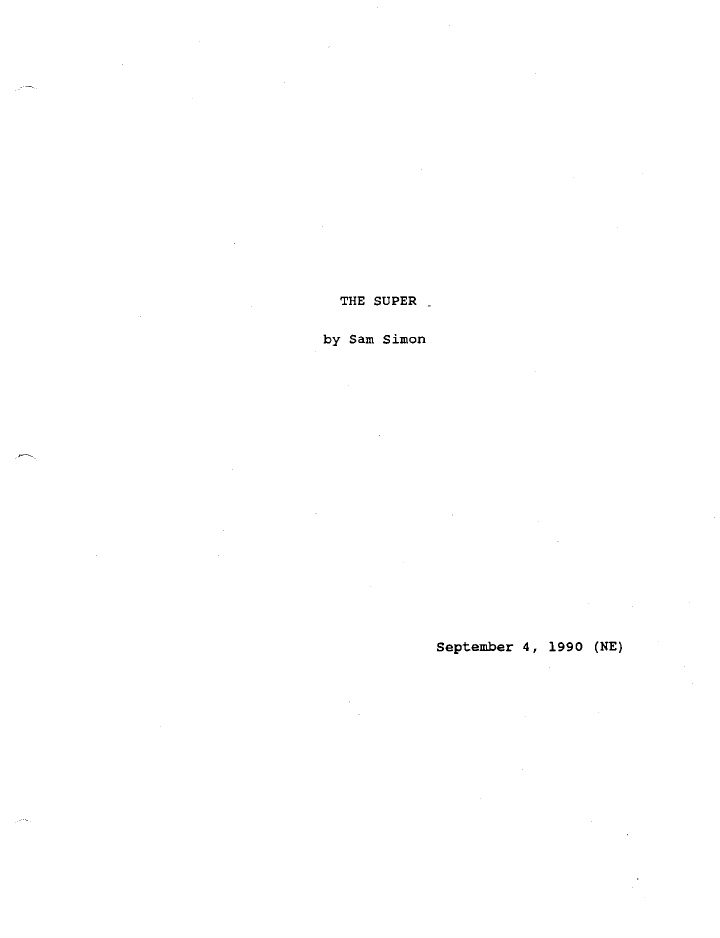 The Super screenplay first page