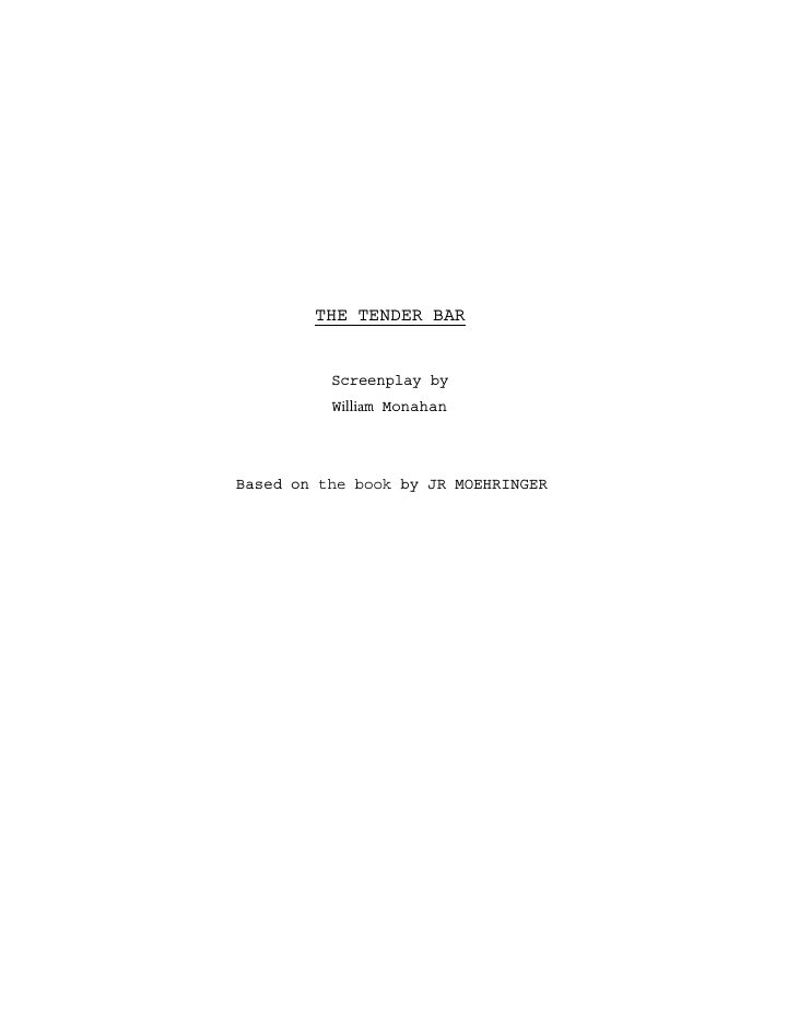 The Tender Bar screenplay first page
