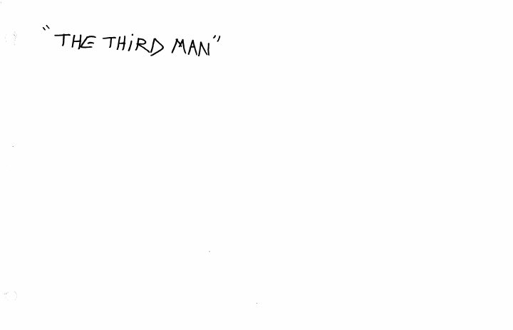 The Third Man screenplay first page