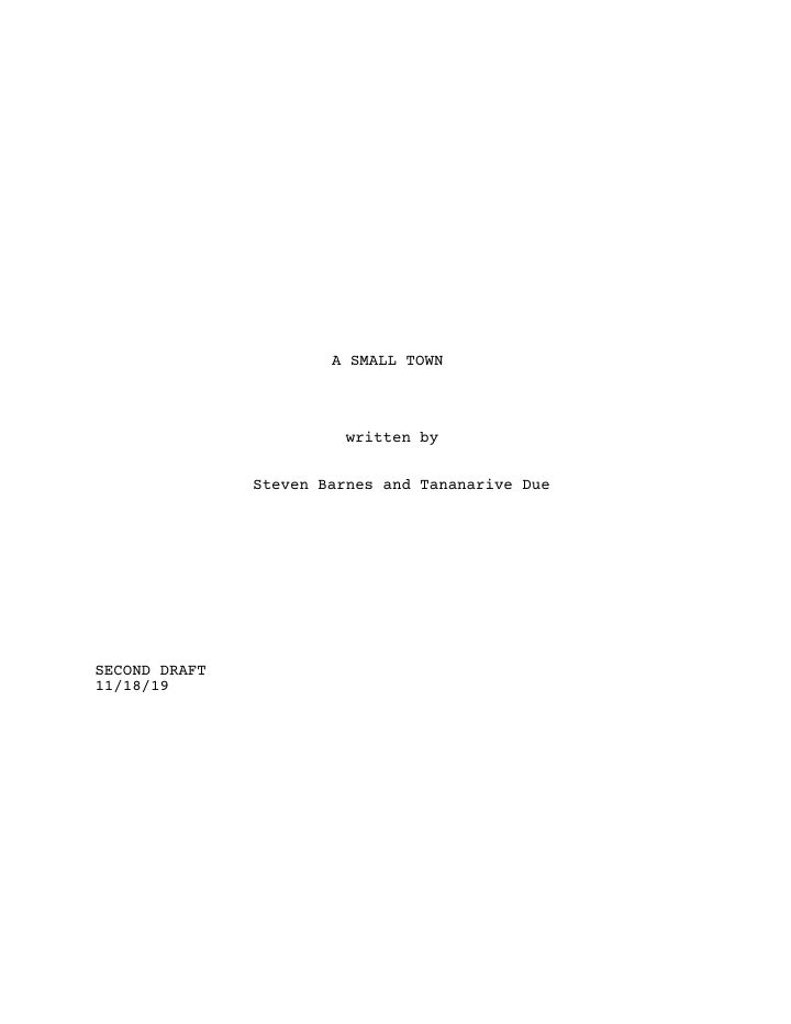 The Twilight Zone: 108: A Small Town screenplay first page