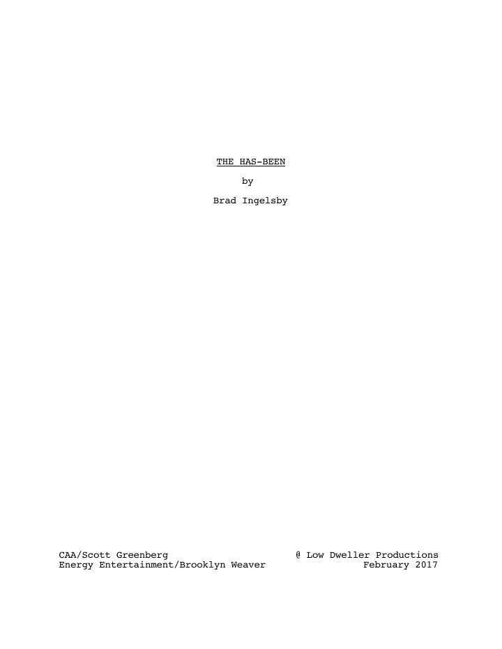 The Way Back screenplay first page