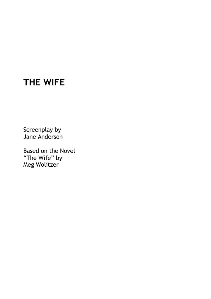 The Wife screenplay first page