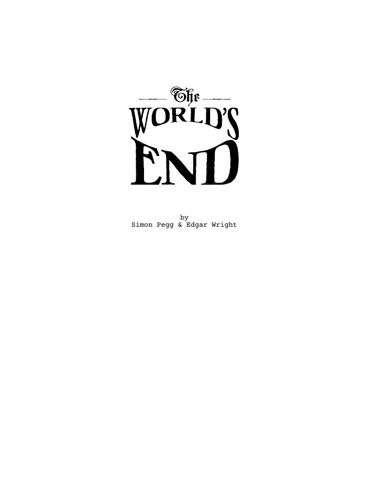 The World's End screenplay first page