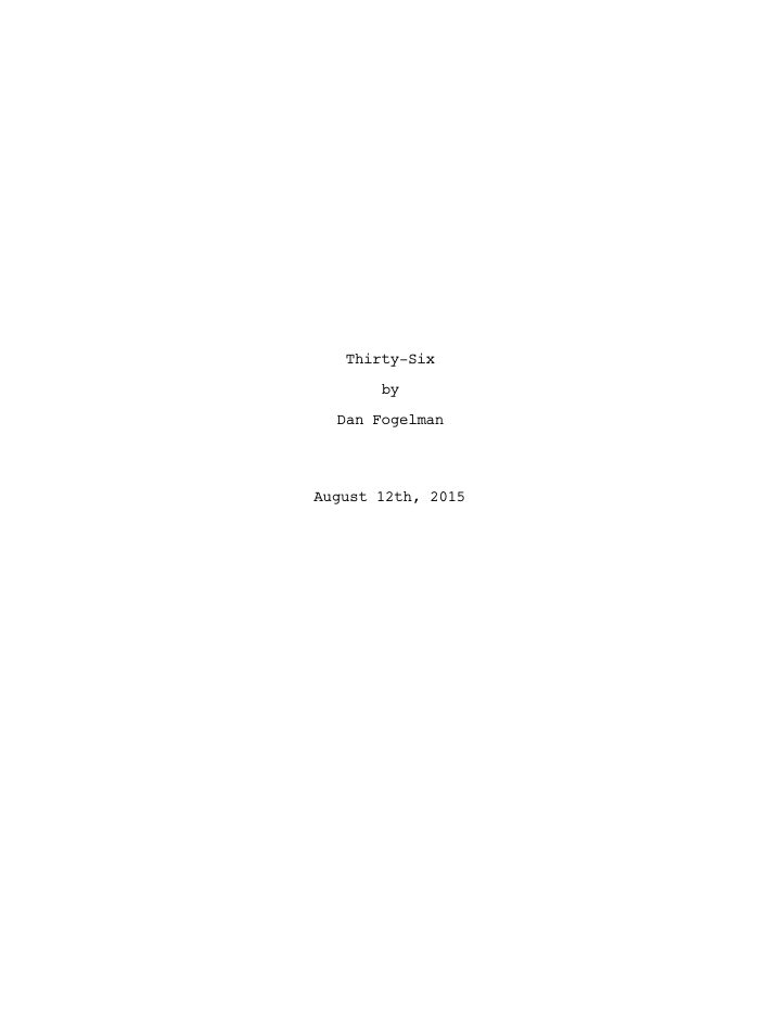 This is Us: 101: Pilot screenplay first page
