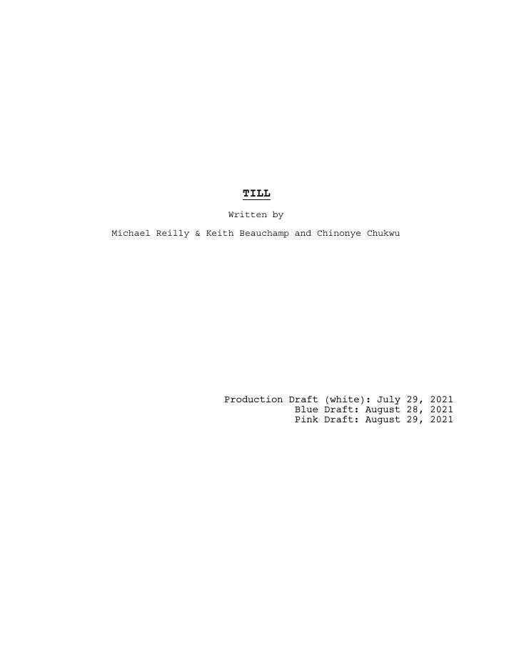 Till screenplay first page