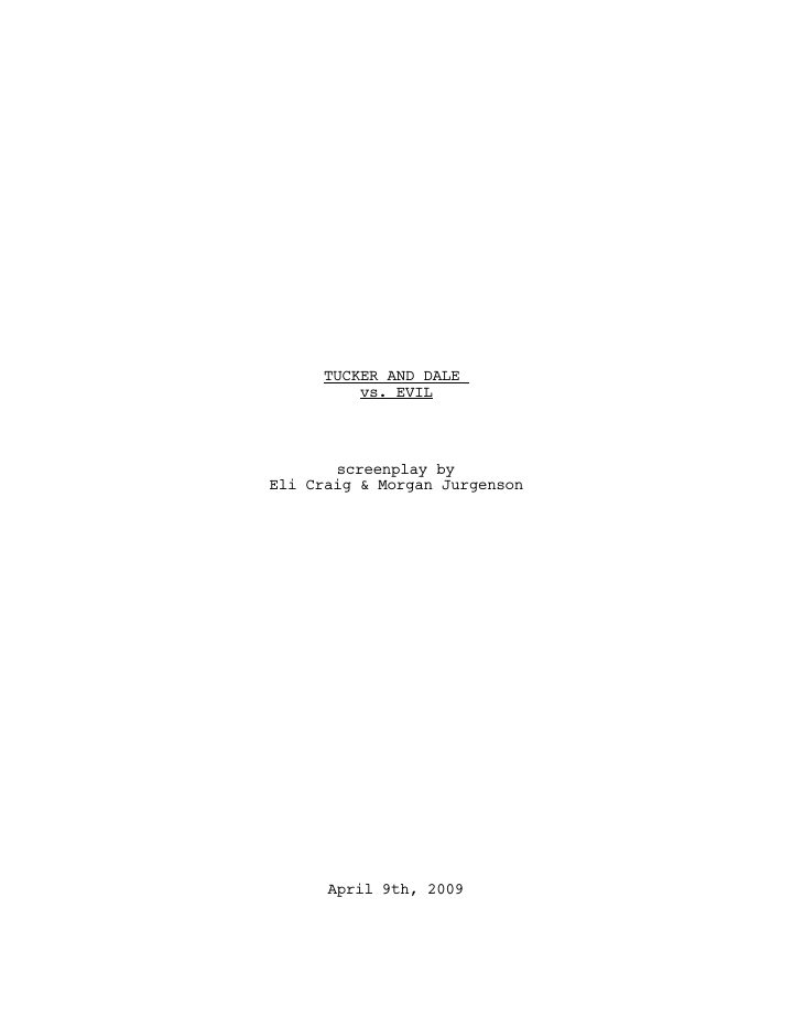 Tucker and Dale vs Evil screenplay first page