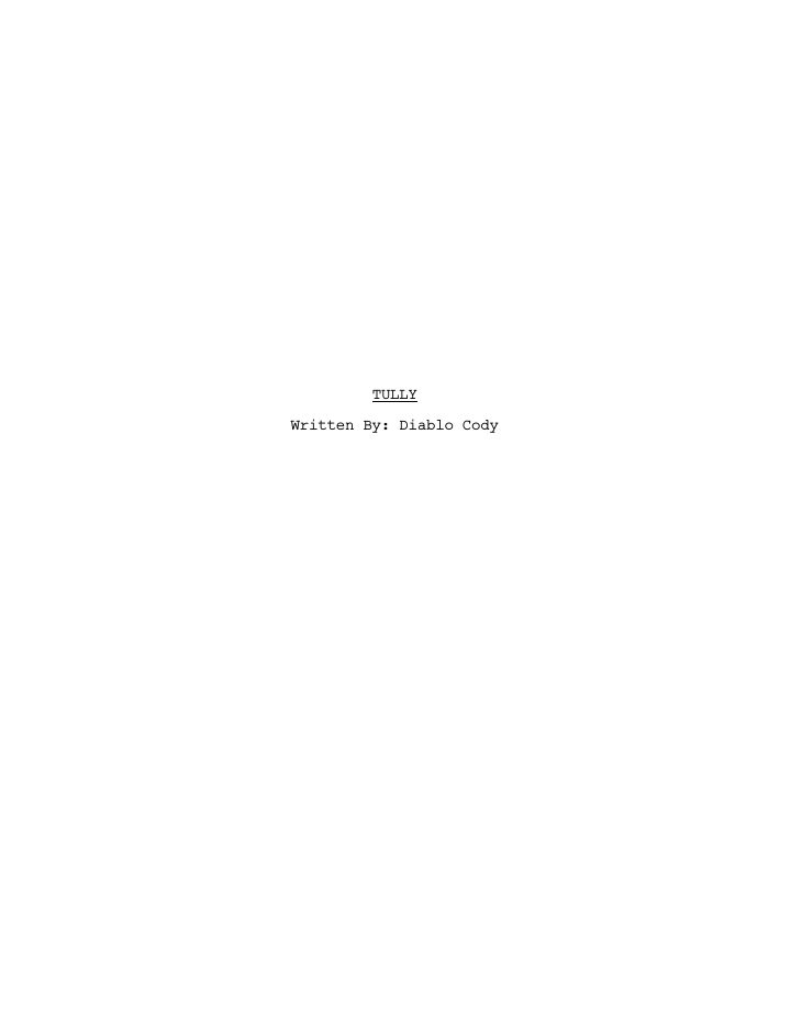 Tully screenplay first page