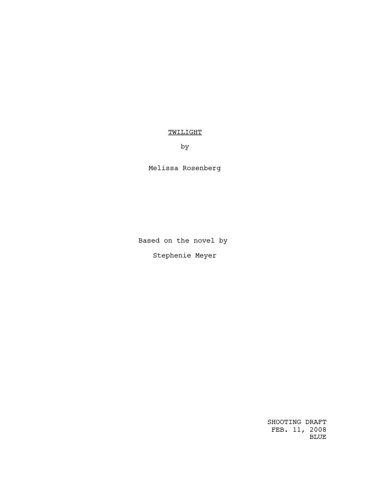 Twilight screenplay first page