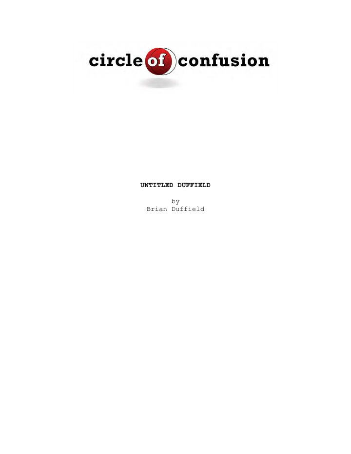 Underwater screenplay first page