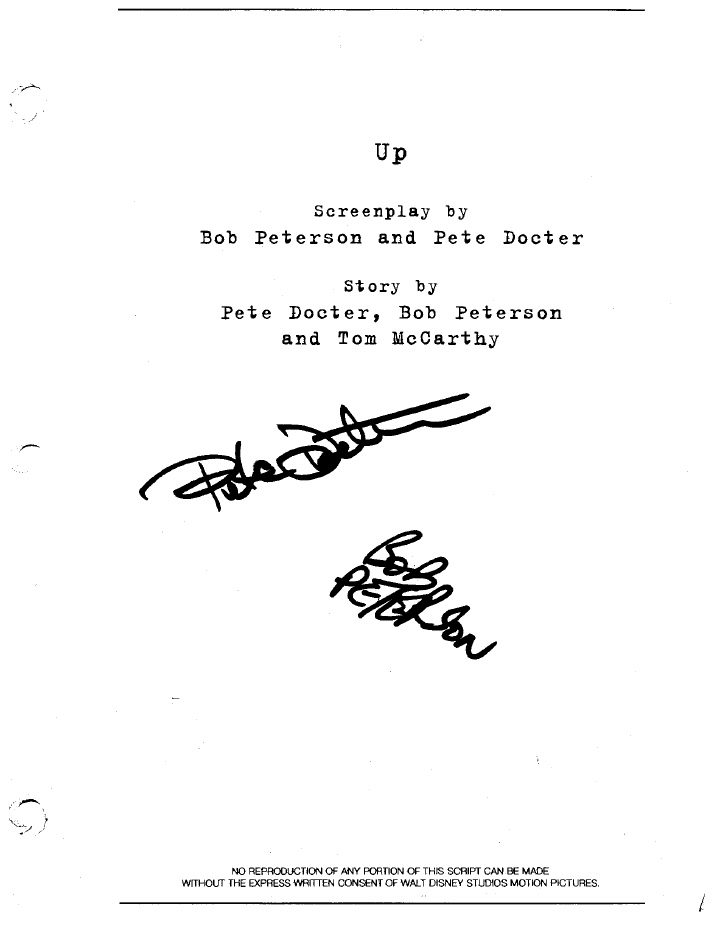 Up screenplay first page