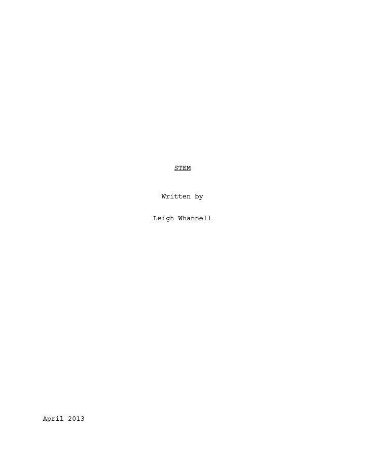Upgrade screenplay first page