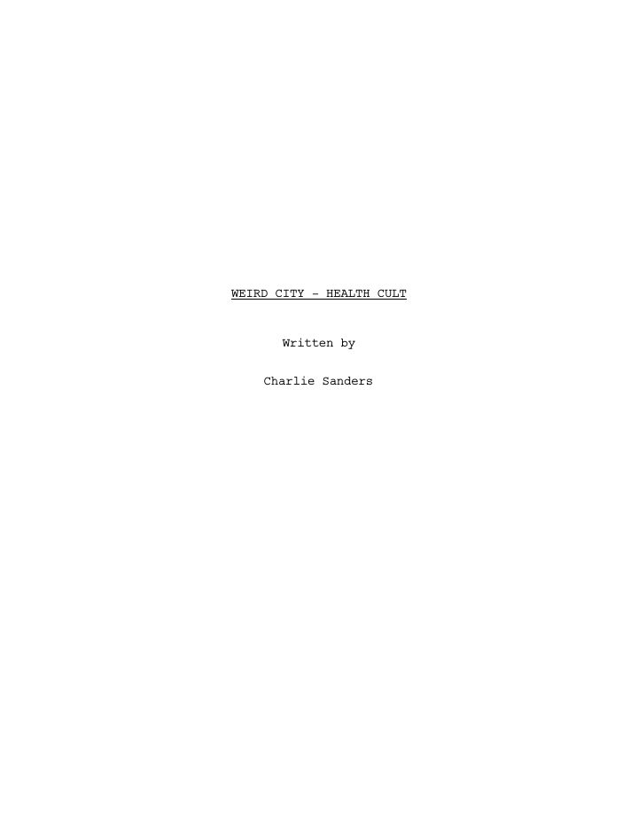 Weird City: 102: A Family screenplay first page