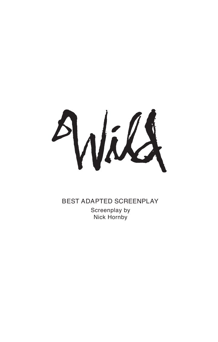 Wild screenplay first page
