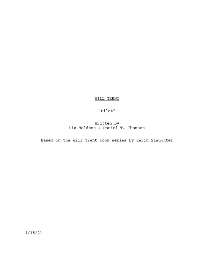 Will Trent: 101: Pilot screenplay first page