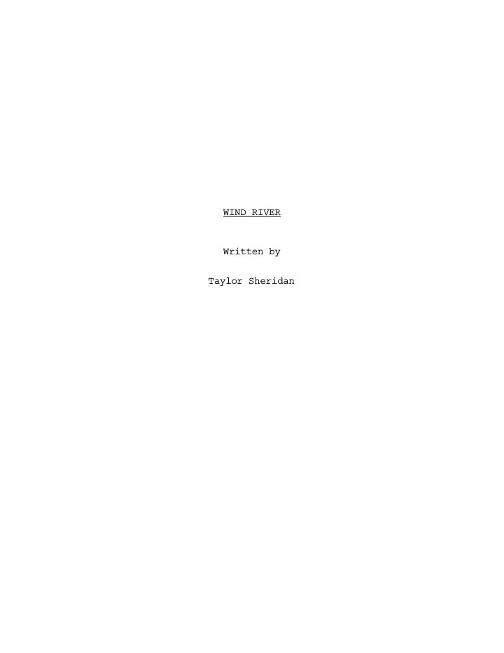 Wind River screenplay first page